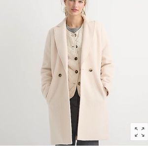 J Crew Daphne Topcoat Boiled Wool - Ivory - Size 2